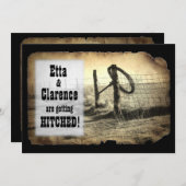 ヒッチングポスト結婚式招待状 招待状 (正面/裏面)