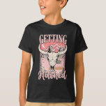 ヒッチンブライド分隊ウェスタン女性のカーボーイバチェル Tシャツ<br><div class="desc">Getting Hitched Bride Squad Western女性のカーボーイバチェロレッテ</div>