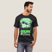 ヒッチ付き魔女ハロウィンブルムスティック Tシャツ (正面フル)