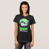 ヒッチ付き魔女ハロウィンブルムスティック Tシャツ (正面フル)