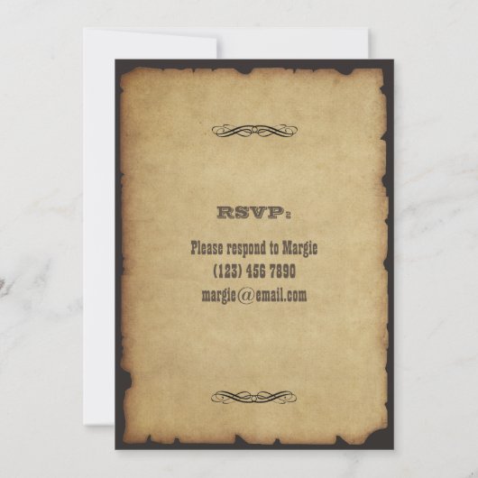 ヒッチ結婚式招待状 招待状 (裏面)