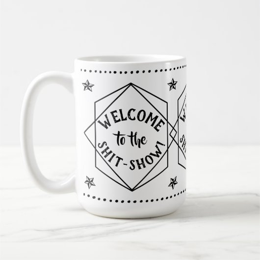 *ヒットショーへようこそ |皮肉おもしろい コーヒーマグカップ (左)