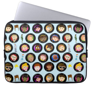 ヒットパレード オールドミュージック レコード カートゥーンキャラクター ビニール ラップトップスリーブ