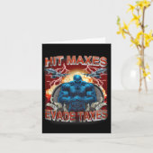 ヒットマックスウィリータックスジムおもしろいボディビルリフト カード (黄色い花)