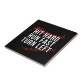 ヒット走懸命早回転離れ野球おもしろい選手 タイル (側面)