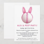 ヒット＆ピープパーティー - イースターベースボール招待状 招待状 (正面/裏面)