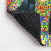 ヒッパイガールマーメイド60サイケデリックカラフル年代 マウスパッド (コーナー)