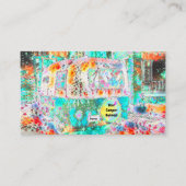 ヒッパイキャンパーティール（緑がかった色）ホワイトグラガーリーンプ 名刺 (正面)