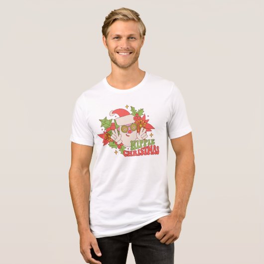 ヒッパイクリスマスサンタレトロホリデイズ トライブレンドTシャツ (正面全面)