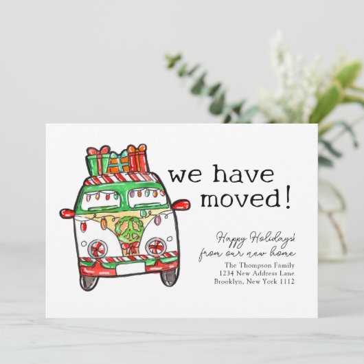 ヒッパイクリスマスヴァンホリデー引っ越しましたムービング 案内状 (スタンド正面)