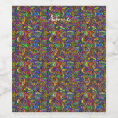 ヒッパイグルービーサイケデリックデザインサンダー_コーブ ワインラベル (シングルラベル)