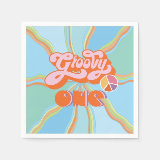 ヒッパイグルービーワンバースデーパーティー スタンダードカクテルナプキン (正面)