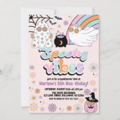 ヒッパイグルーヴィヴ不気味ビーブハロウィーン誕生日 招待状 (正面)