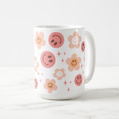 ヒッパイチェッカーボードスマイル顔60sパターンマグ コーヒーマグカップ (正面右)