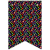 ヒッパイデイズピースサインとフラワーズボホスタイル バンティングフラッグ (第3の旗)