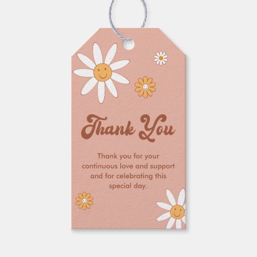 ヒッパイデイズベビーシャワー誕生日メッセージカード ギフトタグ (正面)