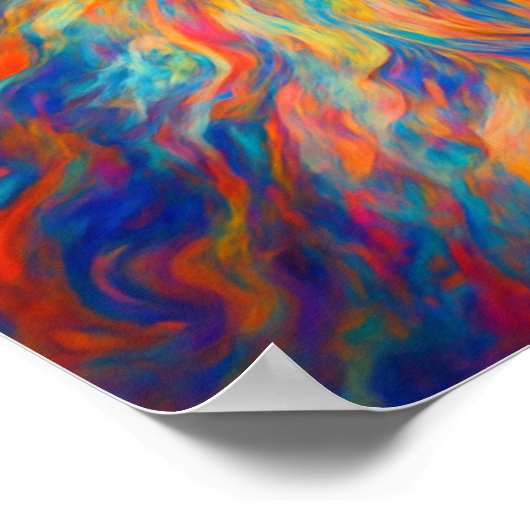 ヒッパイハッピー素晴らしピレネエスドッグアートポートレート ポスター (角)