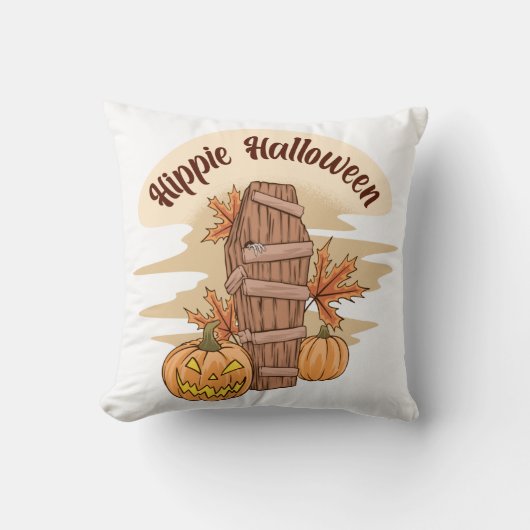 ヒッパイハロウィン幽霊面白いハロウィーングルーヴィ クッション (正面)
