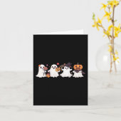 ヒッパイハロウィーンかわいい幽霊ブー不気味シーズンポンプ カード (黄色い花)