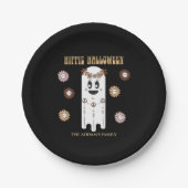 ヒッパイハロウィーンかわいい幽霊ラウンド ペーパープレート (正面)