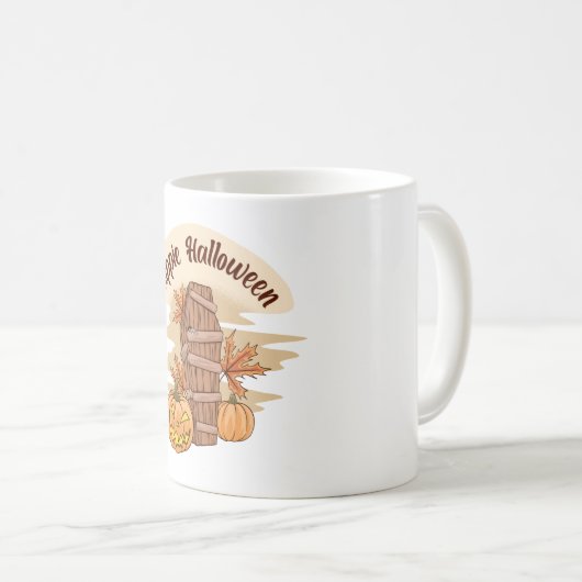 ヒッパイハロウィーンかわいい幽霊面白いハロウィーングルービー コーヒーマグカップ (正面右)