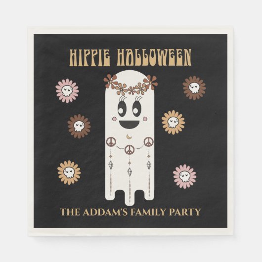 ヒッパイハロウィーンカワイイ幽霊 スタンダードランチョンナプキン (正面)