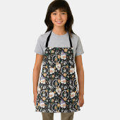 ヒッパイハロウィーンスカルと花のパターン エプロン (インサイチュ)