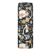 ヒッパイハロウィーンスカルと花のパターン タンブラー (裏面)