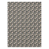 ヒッパイハロウィーンスカルと花のパターン テーブルクロス (正面)