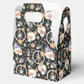 ヒッパイハロウィーンスカルと花のパターン フェイバーボックス (オープン)