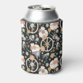 ヒッパイハロウィーンスカルと花のパターン 缶クーラー (缶裏面)