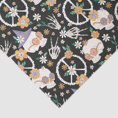 ヒッパイハロウィーンスカルと花のパターン 薄葉紙 (詳細)