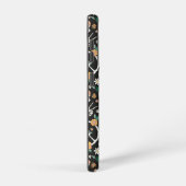 ヒッパイハロウィーンスカルと花のパターン SAMSUNG GALAXYケース (右側面)