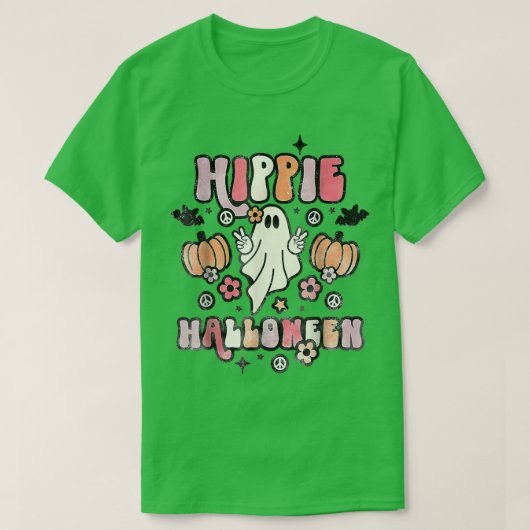 ヒッパイハロウィーン幽霊60s 70sコスチュームGroovy Spoo Tシャツ (デザイン正面)