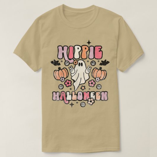 ヒッパイハロウィーン幽霊60s 70sコスチュームGroovy Spoo Tシャツ (デザイン正面)