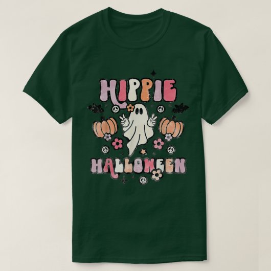ヒッパイハロウィーン幽霊60s 70sコスチュームGroovy Spoo Tシャツ (デザイン正面)