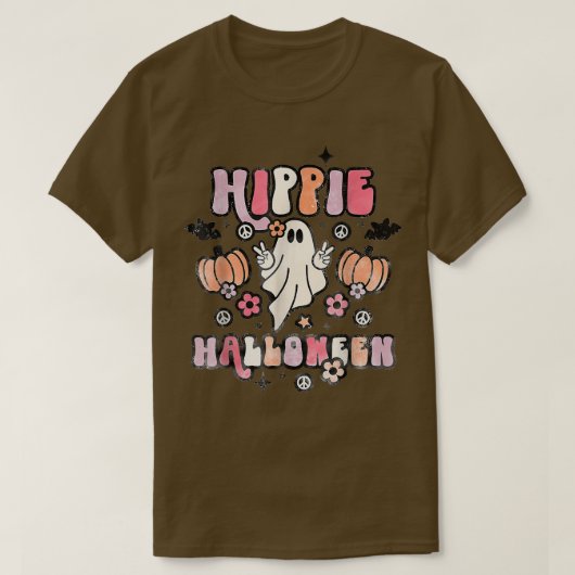 ヒッパイハロウィーン幽霊60s 70sコスチュームGroovy Spoo Tシャツ (デザイン正面)