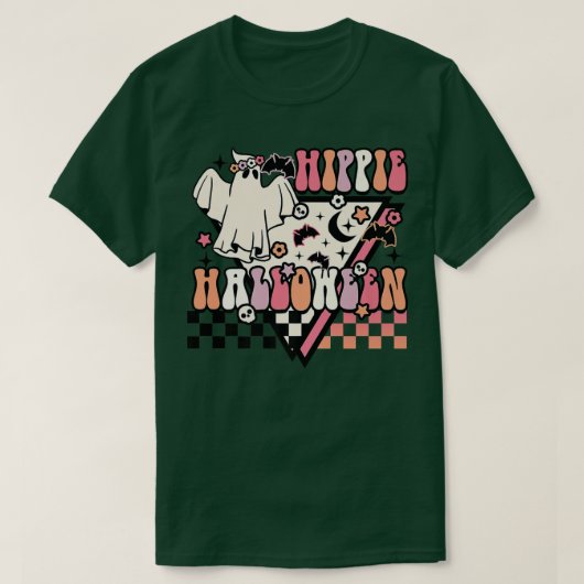 ヒッパイハロウィーン幽霊60s 70sコスチュームGroovy Spoo Tシャツ (デザイン正面)