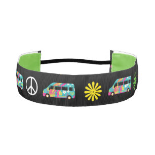 ヒッパイバスピースサイン70s アスレチックヘッドバンド