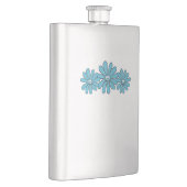 ヒッパイピースサインフラワーアクア フラスク (右)