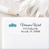 ヒッパイピースサインフラワーアクア ラベル (インサイチュ)