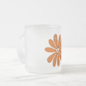 ヒッパイピースサインフラワーオレンジルッ動揺してク フロストグラスマグカップ (正面左)