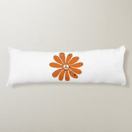 ヒッパイピースサインフラワーオレンジルッ動揺してク ボディピロー