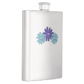 ヒッパイピースサインフラワーパワーパープルアクア フラスク (右)