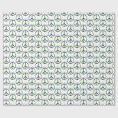 ヒッパイピースサインレインボー ラッピングペーパー (フラット)