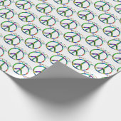 ヒッパイピースサインレインボー ラッピングペーパー (角)