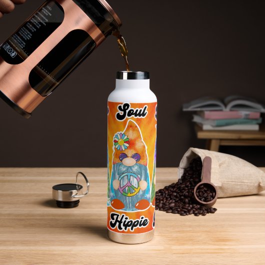 ヒッパイピース絞り染め格言タンブラーボトル ウォーターボトル (コーヒー)