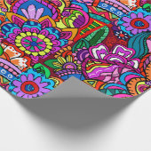 ヒッパイフラワーデザイン包装紙 ラッピングペーパー (角)