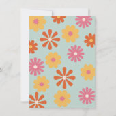 ヒッパイフラワーパワー70s 60s誕生日パーティー招待 招待状 (裏面)