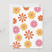 ヒッパイフラワーパワー70s 60s誕生日パーティー招待 招待状 (裏面)